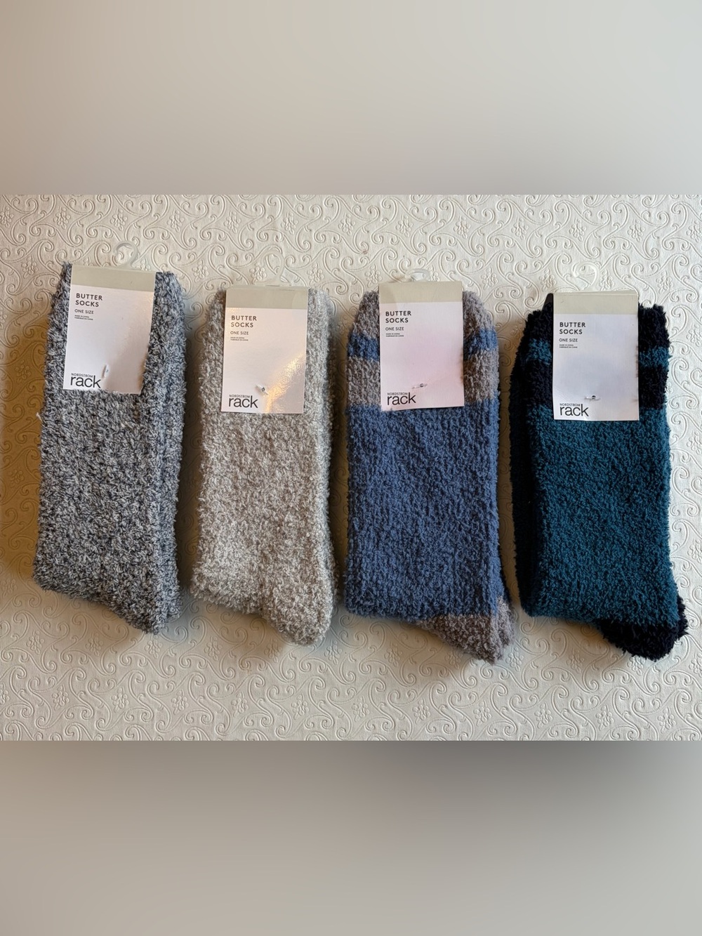 Nordstrom Rack Butter Socks - Womens Cozy Socks- Grays and Blues